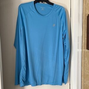 Men's Athletic Long Sleeve Shirt in Sky Blue